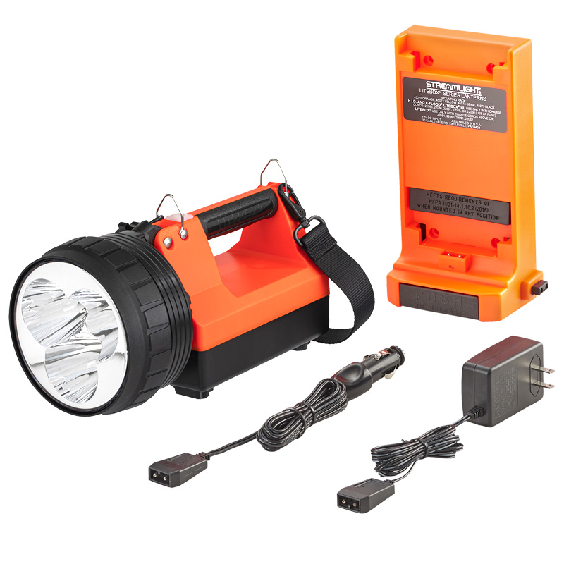 Streamlight LiteBox 1Million Standard System - 230V AC/12V DC - Includes heavy duty shoulder strap and mounting rack - Orange - 6