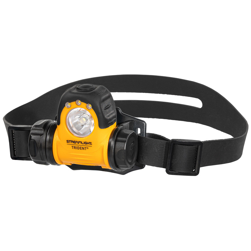Streamlight Trident Div. 2 with White LEDs - Includes Alkaline batteries, rubber & elastic straps - Yellow - 2