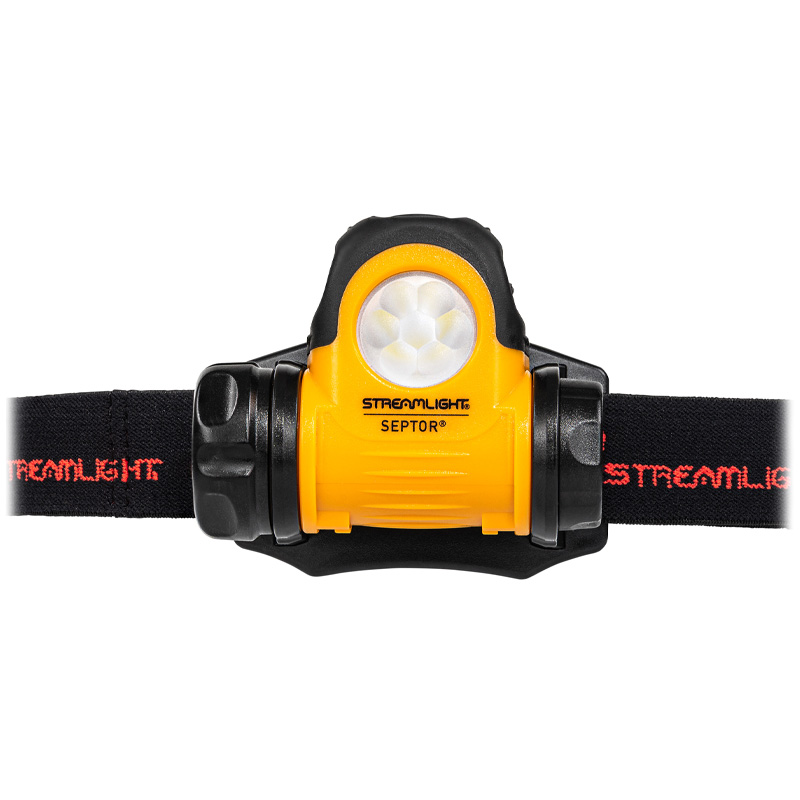 Streamlight Septor Div. 2 - Includes Alkaline batteries, rubber & elastic straps - Yellow - 6