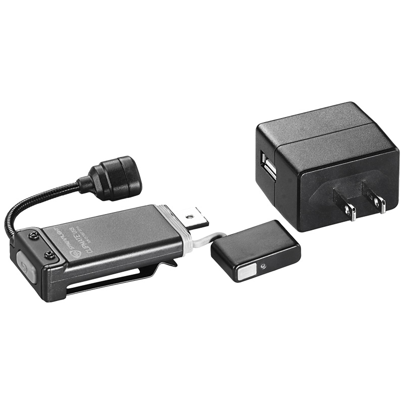 Streamlight ClipMate USB - 120V AC - Black with White and Red LEDs - 5