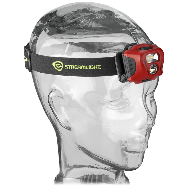 Streamlight Enduro Pro HAZ-LO (InMetro) - Includes (3) "AAA" Alkaline batteries, rubber hard hat strap, elastic head strap - Orange - Box - 4