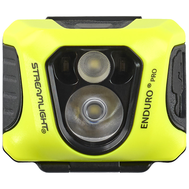 Streamlight Enduro Pro USB - Includes USB cord, elastic head strap, rubber hard hat strap, 3M® Dual Lock® - Box - Yellow - 2