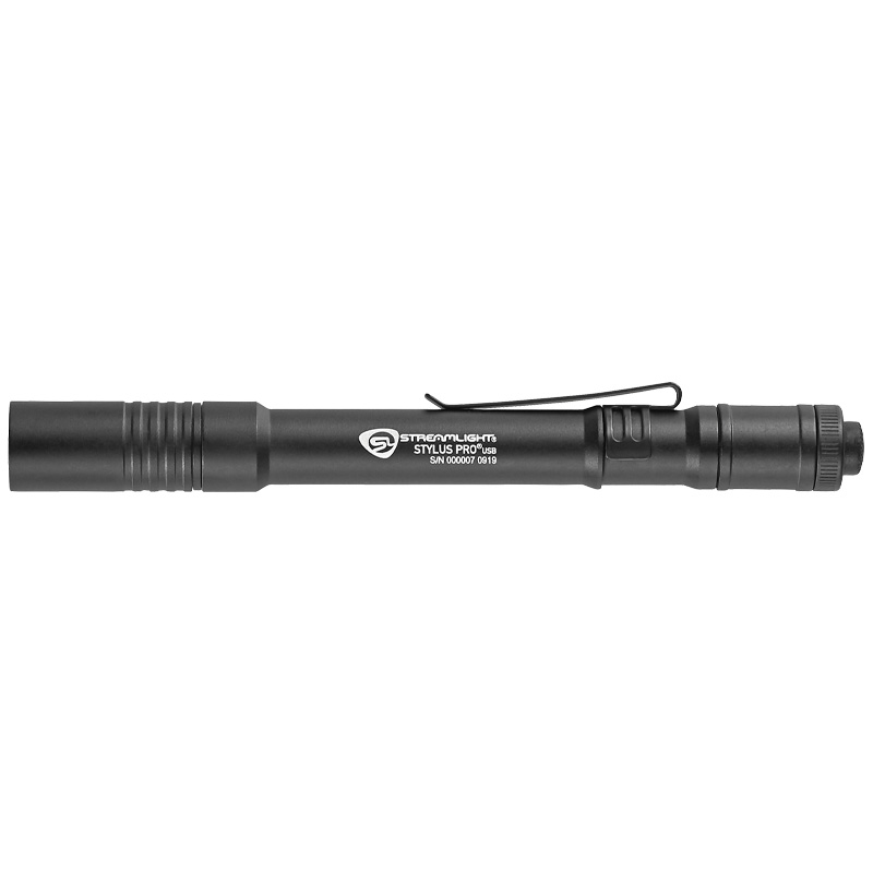 Streamlight Stylus Pro USB - 120V AC - Includes nylon holster - Black with White LED - 2