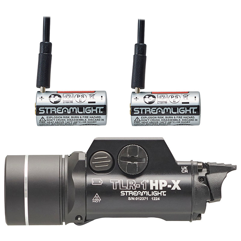 Streamlight TLR-1 HP-X – Includes rail locating keys and (2) CR123A lithium batteries – Black - 2