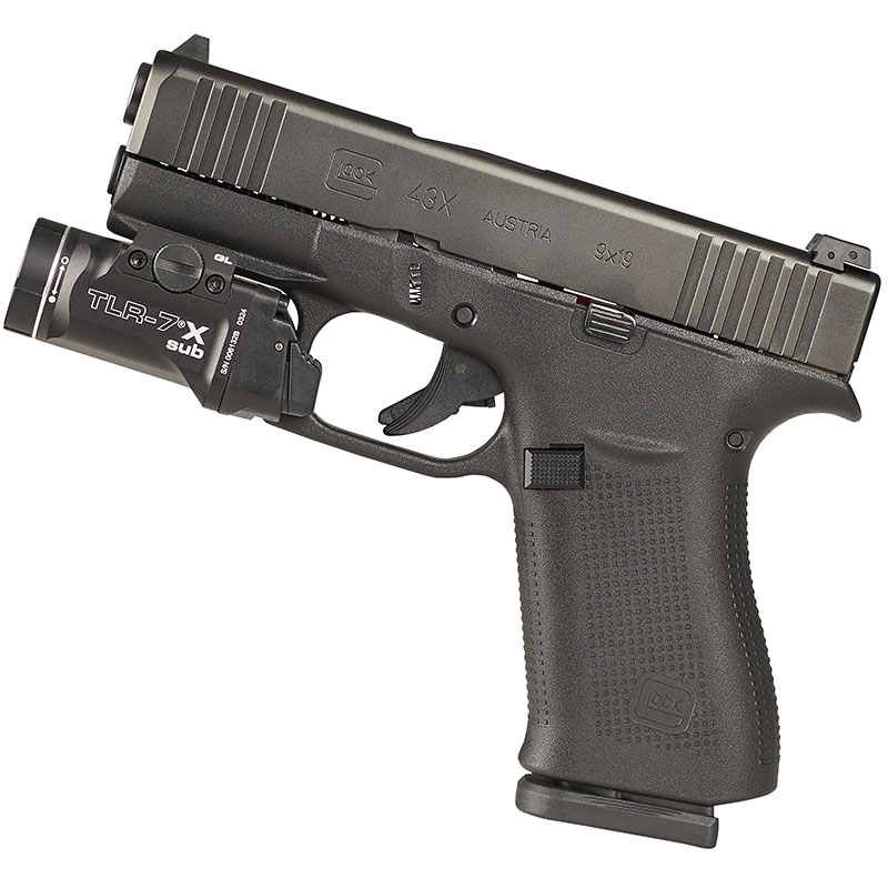 Streamlight TLR-7 X sub USB (SIG SAUER® P365®/XL closed rail systems*) - Includes mounting kit with key, multi-tool, (1) SL-B9 Li-Ion rechargeable battery pack and USB-C cord Please Note: Does not fit the P365® XMACRO - 5