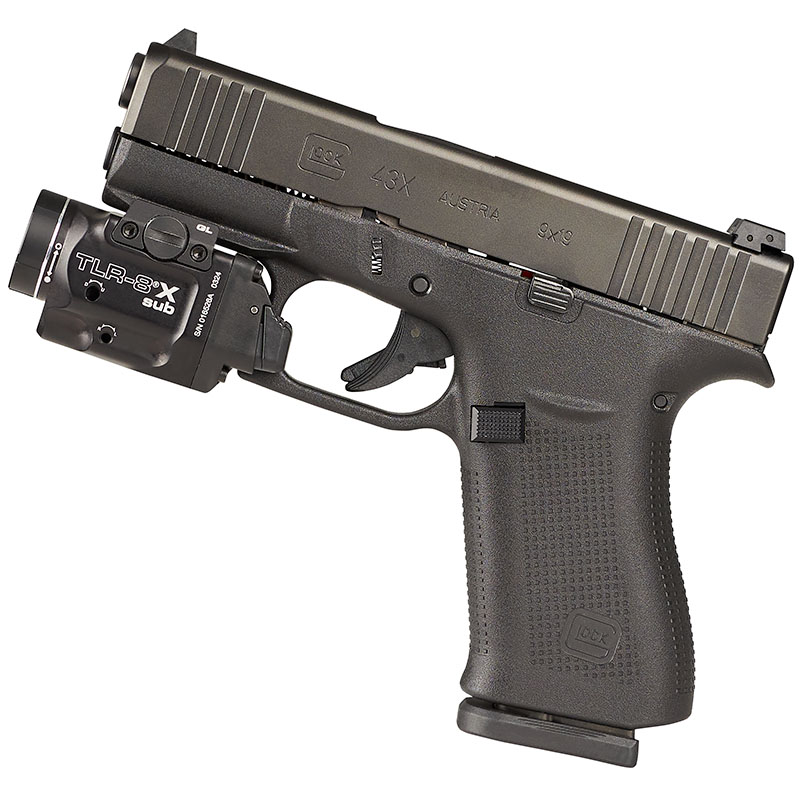 Streamlight TLR-8 X sub (SIG P365/XL) - Includes mounting kit with key, high/low paddle switches and CR123A lithium battery - Box - 5