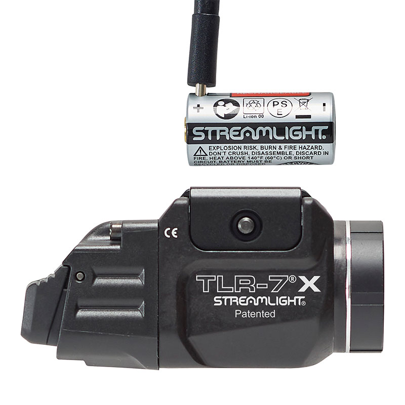 Streamlight TLR-7 X - Includes low switch, high switch, CR123A lithium battery and key kit - Box - Black - 3