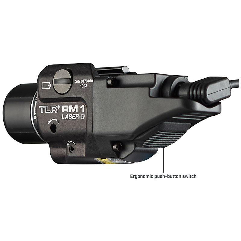 Streamlight TLR RM 1 Laser G - Light only - Includes M-LOK Mount, key kit and (1) CR123A lithium battery - Box - Black - 4