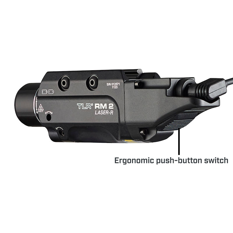 Streamlight TLR RM 2 Laser R - System- Includes M-LOK Mount, remote door switch, remote pressure switch, mounting clips and (2) CR123A lithium batteries - Box - Black - 4
