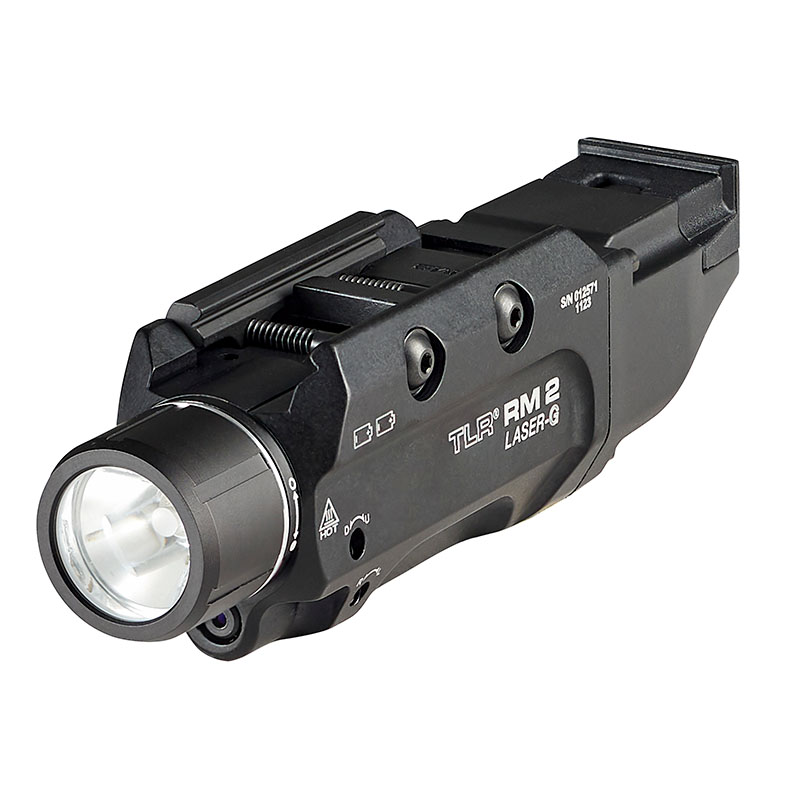Streamlight TLR RM 2 Laser G - System- Includes M-LOK Mount, remote door switch, remote pressure switch, mounting clips and (2) CR123A lithium batteries - Box - Black - 2