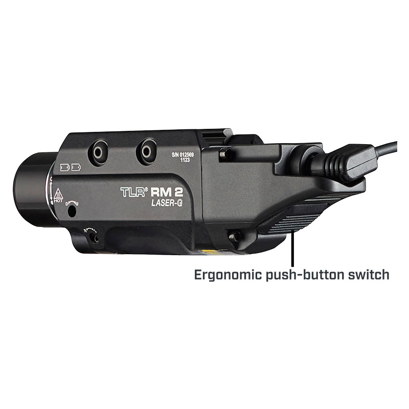 Streamlight TLR RM 2 Laser G - Light only - Includes M-LOK Mount, key kit and (2) CR123A lithium batteries - Box - Black - 4