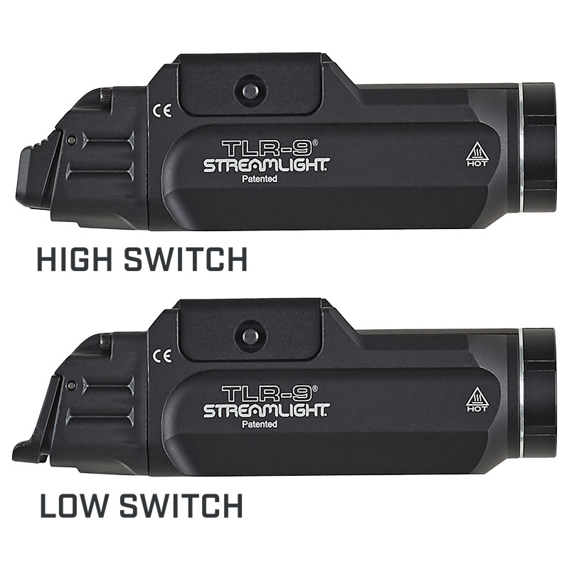 Streamlight TLR-9 - Includes high switch (mounted), low switch, (2) CR123A lithium batteries and key kit - Box - 4