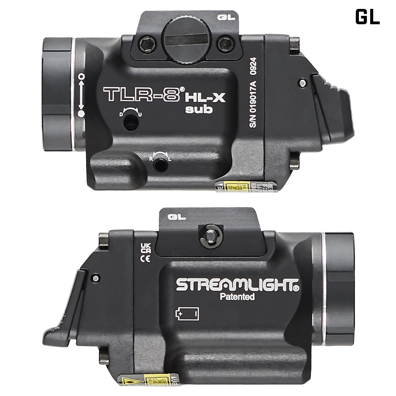 Streamlight TLR-8 HL-X sub USB (GLOCK® 43X/48 MOS | 43X/48 Rail) - Includes high and low switches, (1) SL-B9 rechargeable battery pack, USB-C cord, multi-tool and mounting kit with key - Box - 5