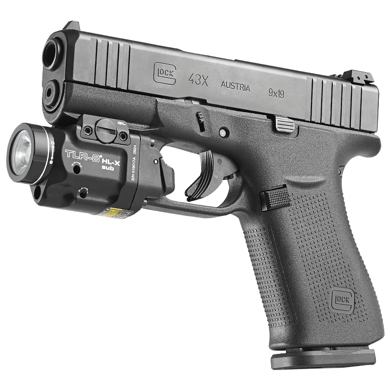 Streamlight TLR-8 HL-X sub USB (1913OS) - Includes high and low switches, (1) SL-B9 rechargeable battery pack, USB-C cord, multi-tool and mounting kit with key - Box - 6