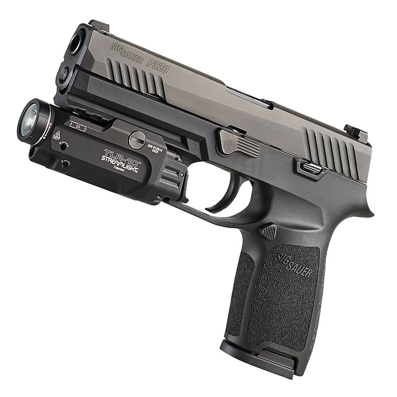 Streamlight TLR-10 - Includes high switch (mounted), low switch, (2) CR123A lithium batteries and key kit - Black - 6