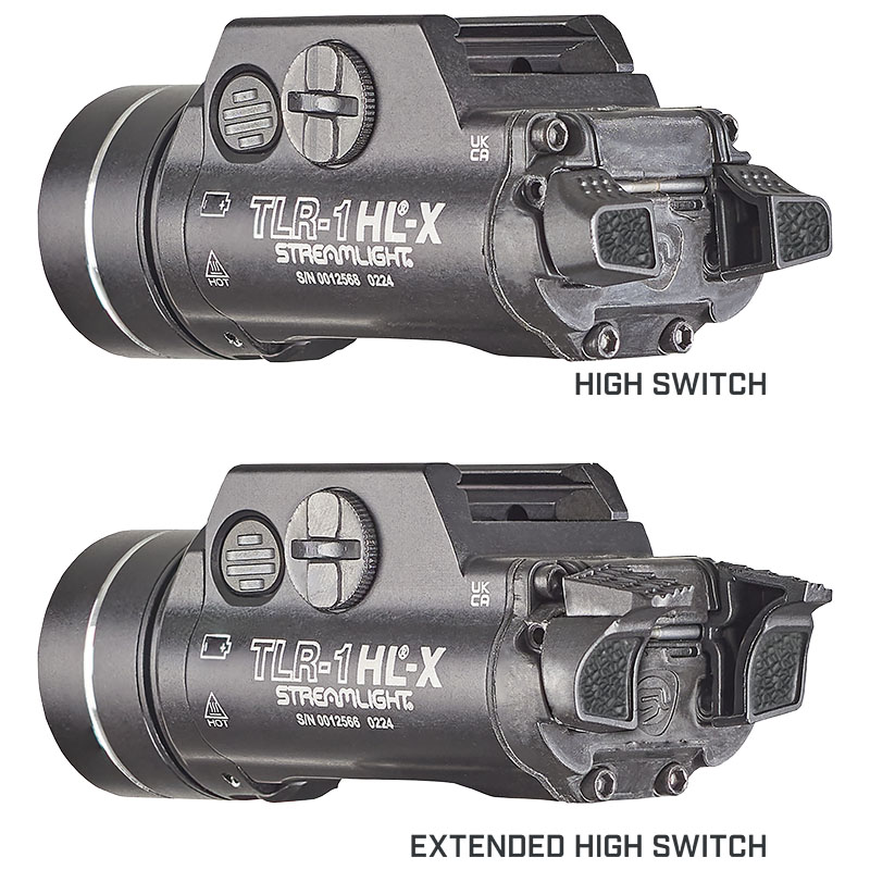 Streamlight TLR-1 HL-X - Includes rail locating keys and (2) CR123A lithium batteries - Black - 3