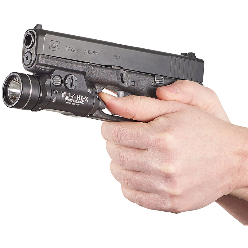 Streamlight TLR-1 HL-X - Includes rail locating keys and (2) CR123A lithium batteries - Black - 6