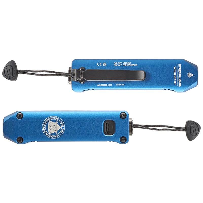 Streamlight Wedge XT - Includes USB-C cord and pocket lanyard - Blue (C.O.P.S) - 5