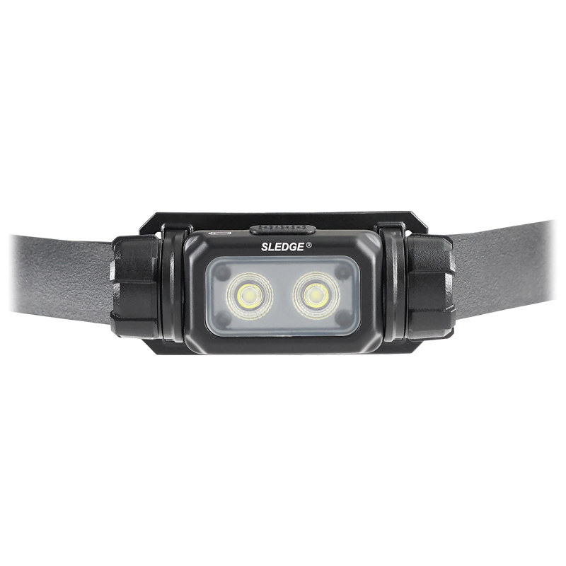 Streamlight Sledge Headlamp - Includes elastic and rubber hard hat headstrap, (1) SL-B26 battery pack and USB-C cord - Black - 3