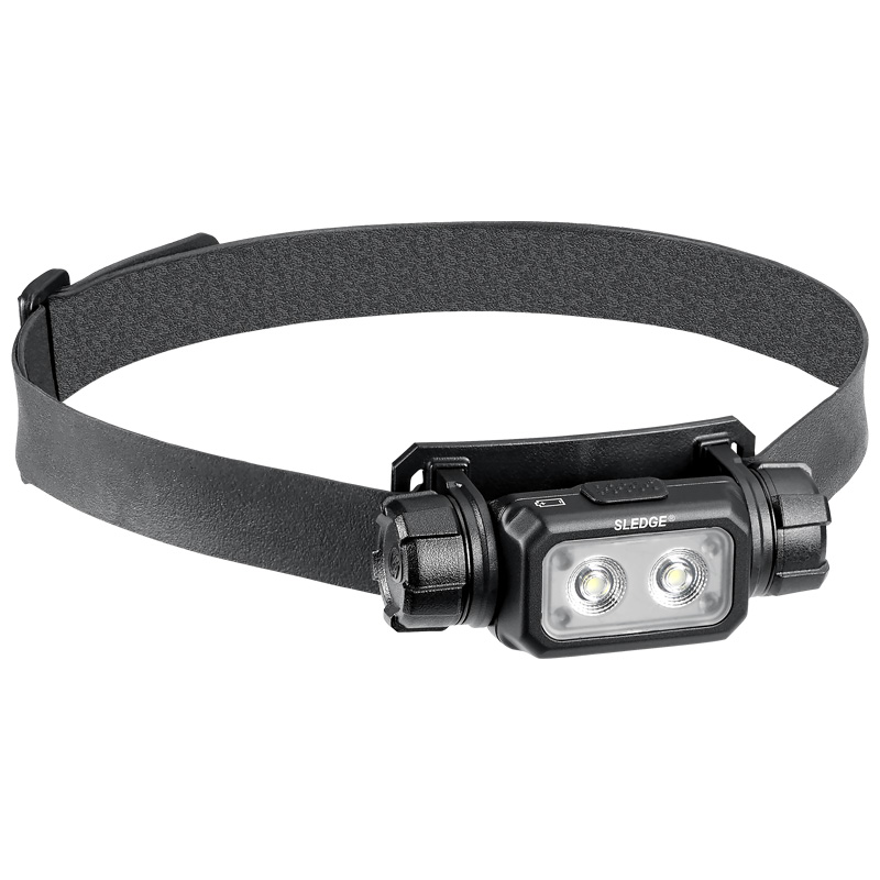 Streamlight Sledge Headlamp - Includes elastic and rubber hard hat headstrap, (1) SL-B26 battery pack and USB-C cord - Black - 6