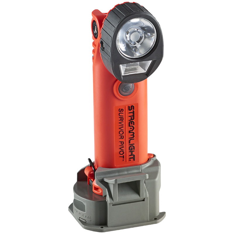 Streamlight Survivor Pivot - 120V/100V AC/12V DC (Alkaline battery carrier not included) - Orange - 3