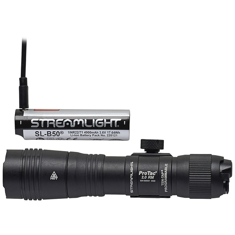 Streamlight ProTac 2.0 Rail Mount - Light Only - Includes SL-B50 battery pack, USB-C cord and M-LOK® mount - 3
