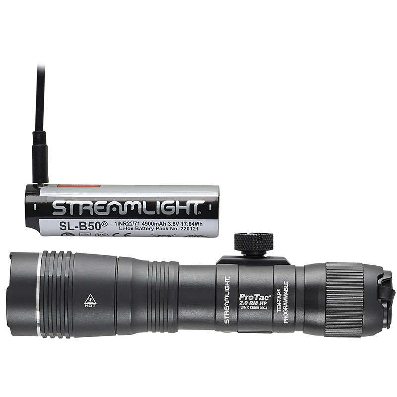 Streamlight ProTac 2.0 Rail Mount HP - Light Only - Includes M-LOK® mount, (1) SL-B50 rechargeable battery pack and USB-C cord - Box - 3