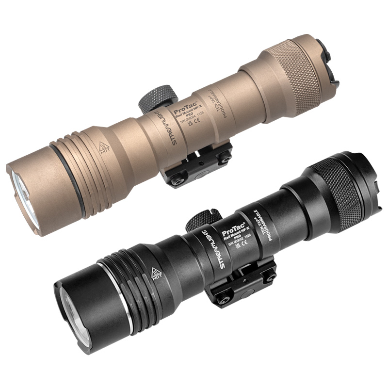 Streamlight ProTac Rail Mount HP-X Pro - System - Includes Jack-Cap® tail cap switch, M-LOK® mount, mounting hardware, Allen wrench, straight momentary pressure switch and (2) CR123A lithium batteries - Box - 2