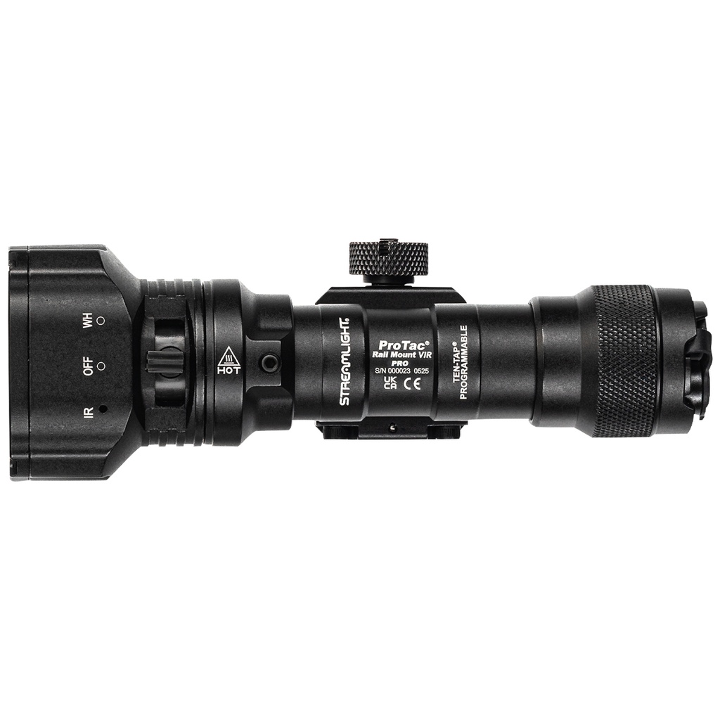 Streamlight ProTac Rail Mount VIR USB Pro - Includes Jack Cap®, M-LOK® Kit, momentary switch, hardware kit, 2.5 mm Allen Wrench, (1) SL-B26 battery pack and 101.6 cm (40 in) USB Cord - Black - 5