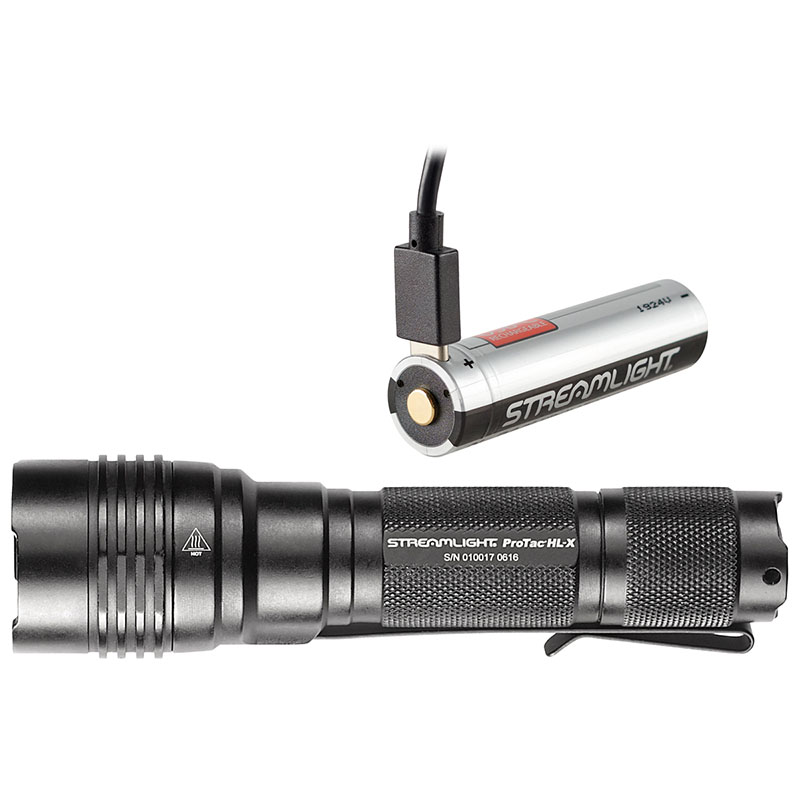 Streamlight ProTac HL-X USB - Includes SL-B26 battery pack, USB cord and holster - Box (TAA) - 2