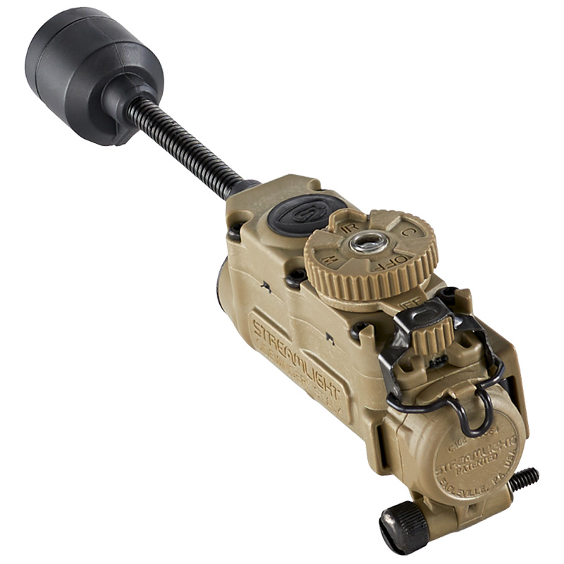 Streamlight Sidewinder Stalk - Includes Helmet Clip (attached to light), ARC Rail Assy, Arc Rail Mount, (1) CR123A & "AA" Alkaline battery - Mailer - Black - 3