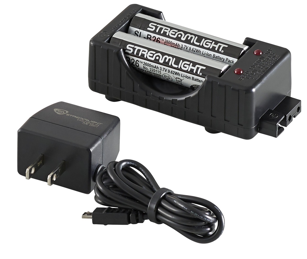 Streamlight SL-B26 Charger Kit - 120V AC - Includes (2) SL-B26 battery packs