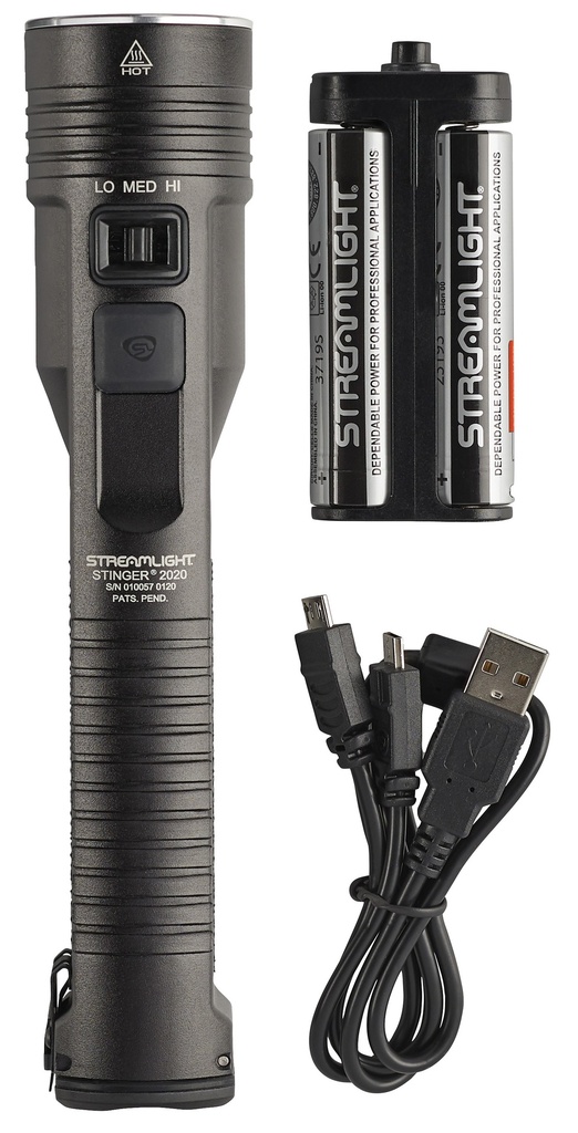 Streamlight Stinger 2020 (WITHOUT CHARGER) - Includes "Y" USB cord - Black