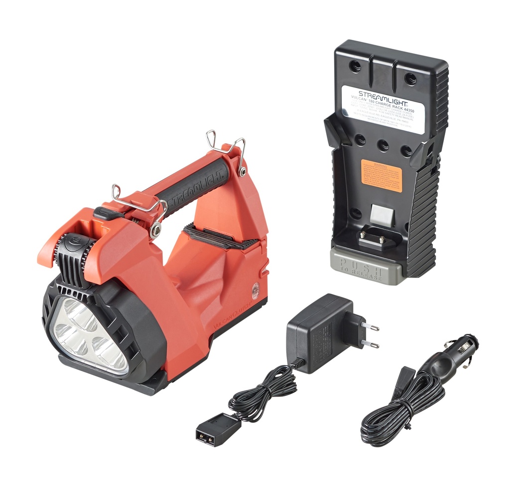 Streamlight Vulcan Clutch - 230V AC/12V DC - Includes quick release shoulder strap - Orange