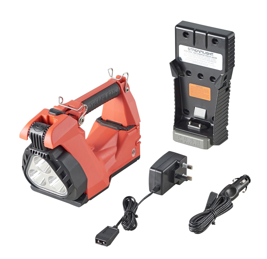 Streamlight Vulcan Clutch - 240V (UK) AC/12V DC - Includes quick release shoulder strap - Orange