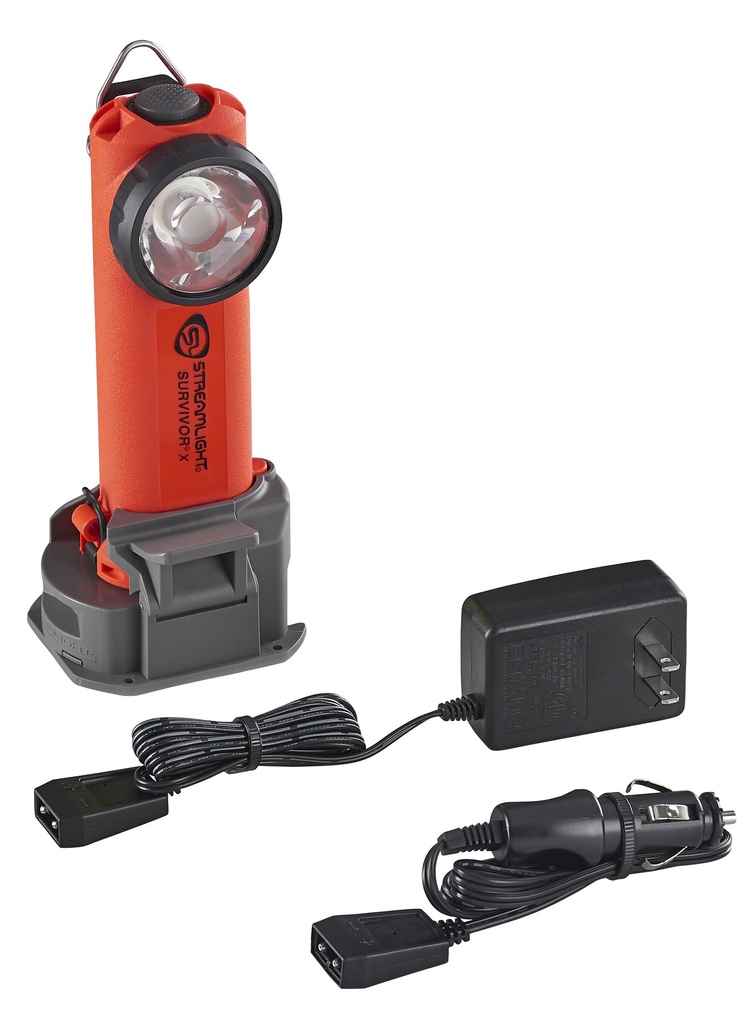Streamlight Survivor X - 120V/100V AC/12V DC (Alkaline battery carrier not included) - Orange