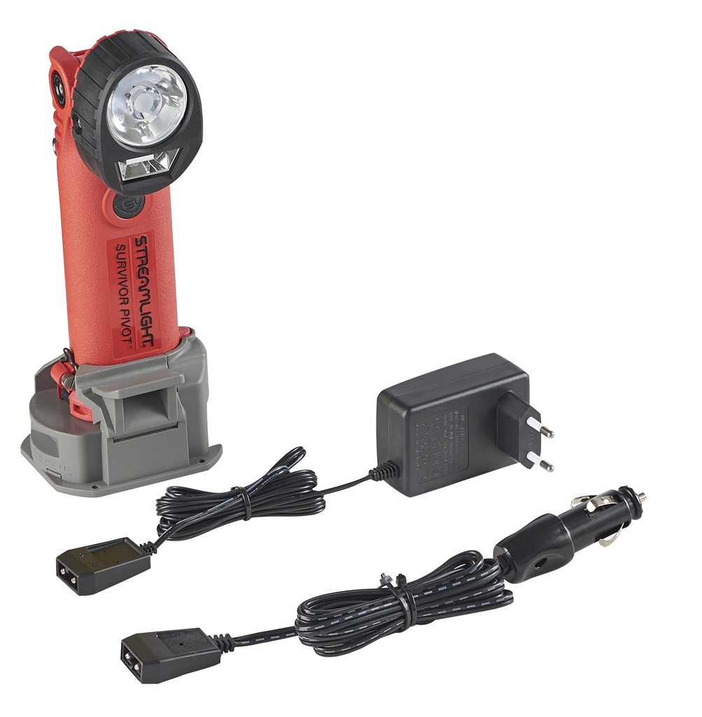 Streamlight Survivor Pivot (ATEX) - 230V AC/12V DC (Alkaline battery carrier not included) - Orange