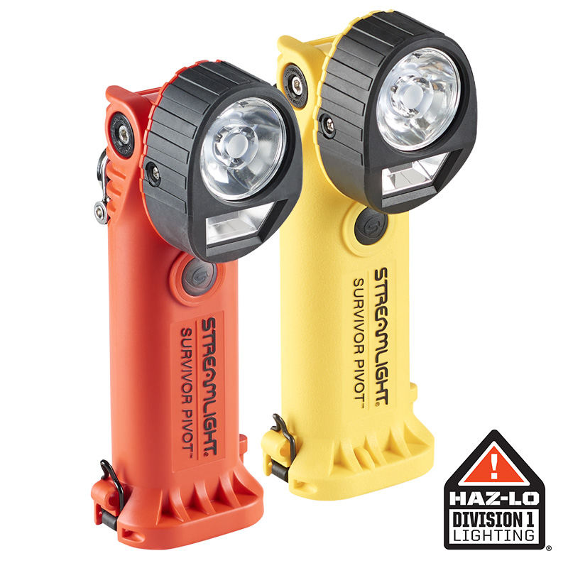 Streamlight Survivor Pivot Magnet - 230V AC/12V DC (Alkaline battery carrier not included) - Yellow