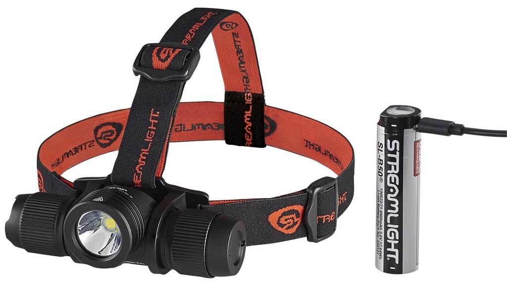 Streamlight ProTac 2.0 Headlamp - Includes (1) SL-B50 battery pack, USB-C cord, elastic head strap, and rubber hard hat strap - Black