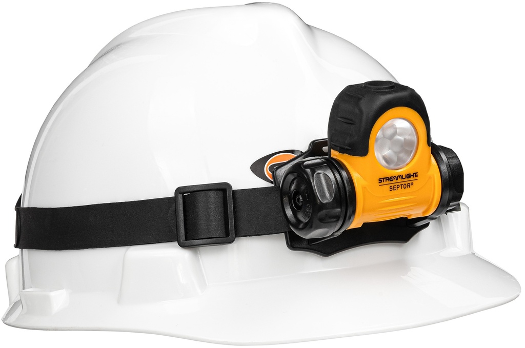 Streamlight Septor Div. 2 - Includes Alkaline batteries, rubber & elastic straps - Yellow