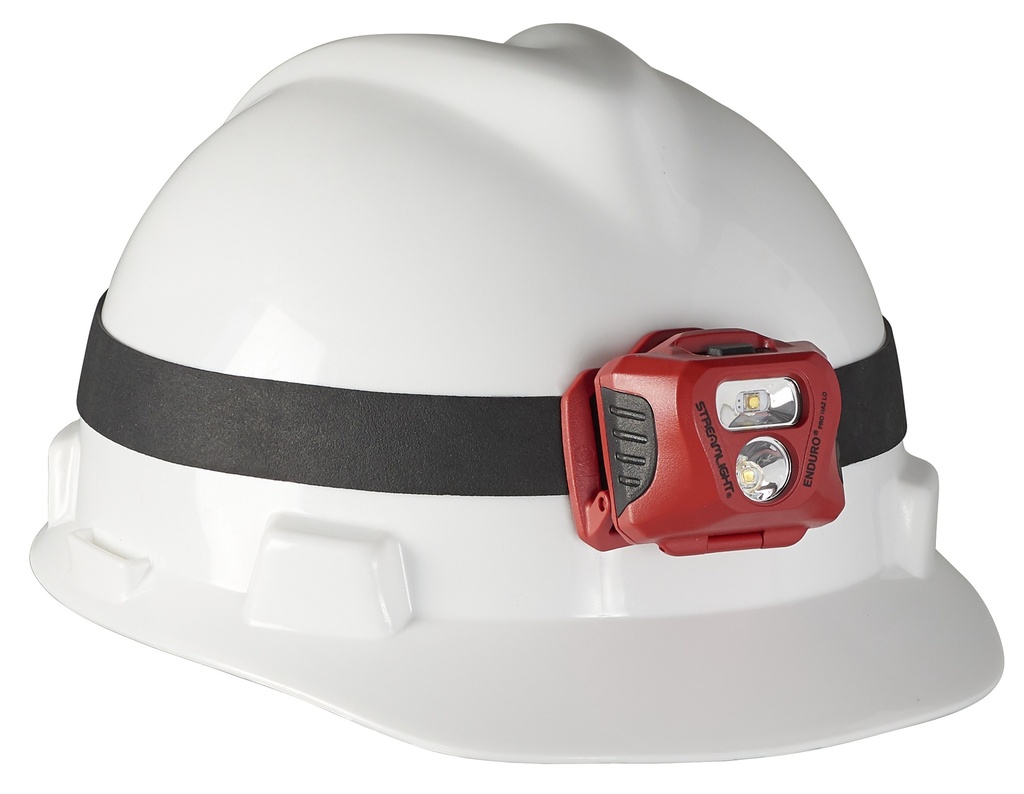 Streamlight Enduro Pro HAZ-LO (ATEX) - Includes (3) "AAA" Alkaline batteries, rubber hard hat strap, elastic head strap - Orange - Box