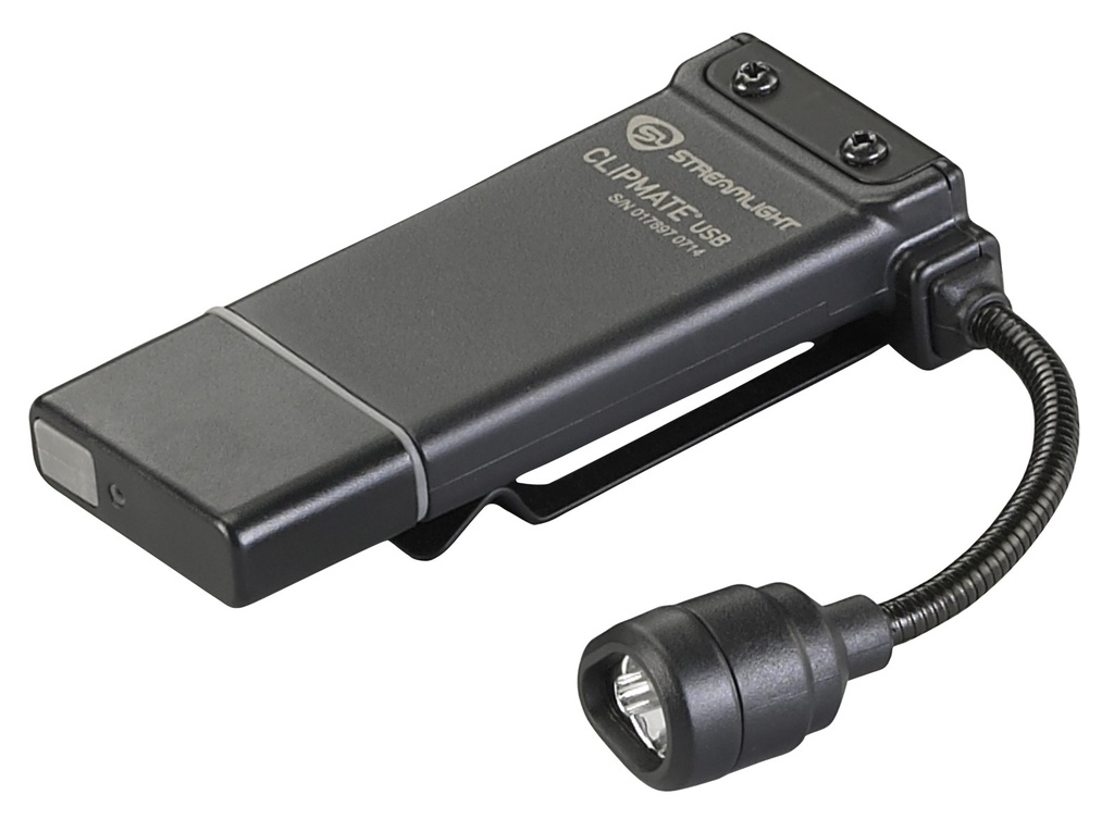 Streamlight ClipMate USB - Light only - Black with White and Red LEDs