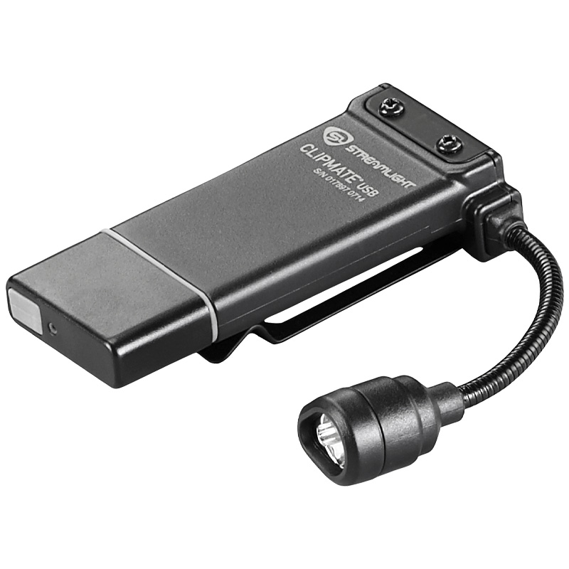 Streamlight ClipMate USB - 240V AC - Black with White and Red LEDs