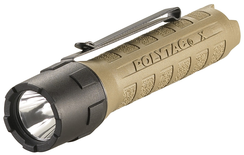 Streamlight PolyTac X - Includes (2) CR123A lithium batteries - Clam - Coyote