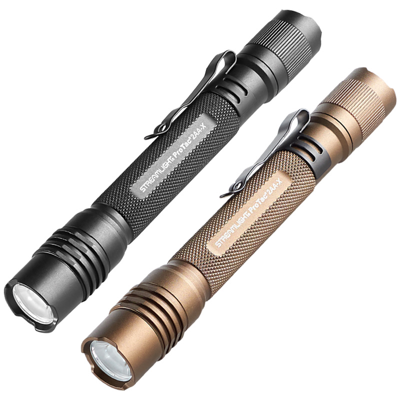 Streamlight ProTac 2AA-X USB – Includes holster, rechargeable lithium polymer battery pack, and USB-C cord - Coyote