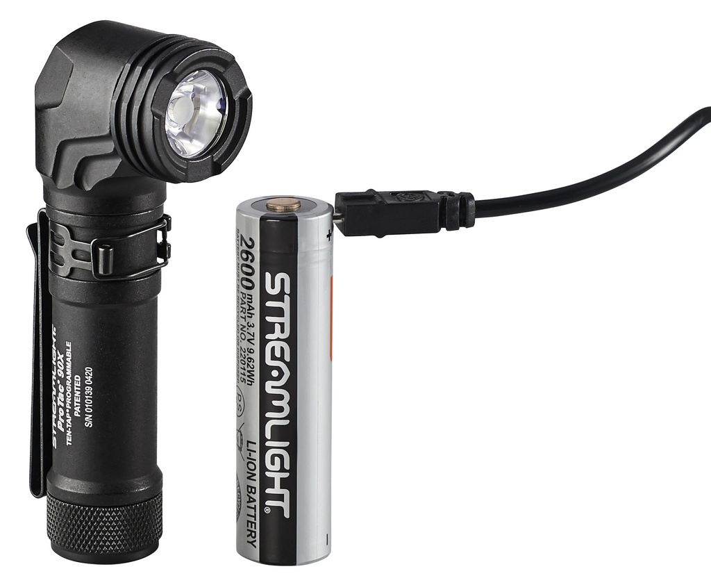 Streamlight ProTac 90X USB - Includes SL-B26 battery pack USB battery, USB cord and holster