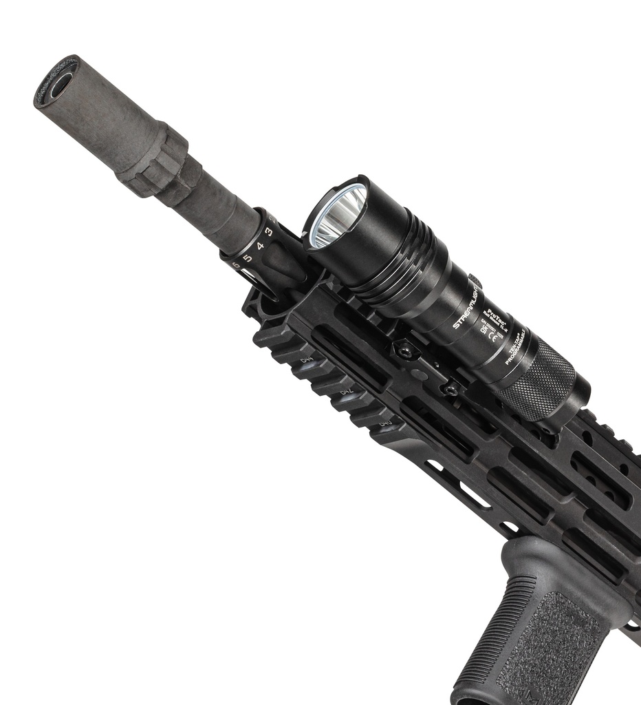 Streamlight ProTac Rail Mount 1L-X - Includes tailcap switch, mounting hardware, M-LOK® mount and (1) CR123A lithium battery - Black