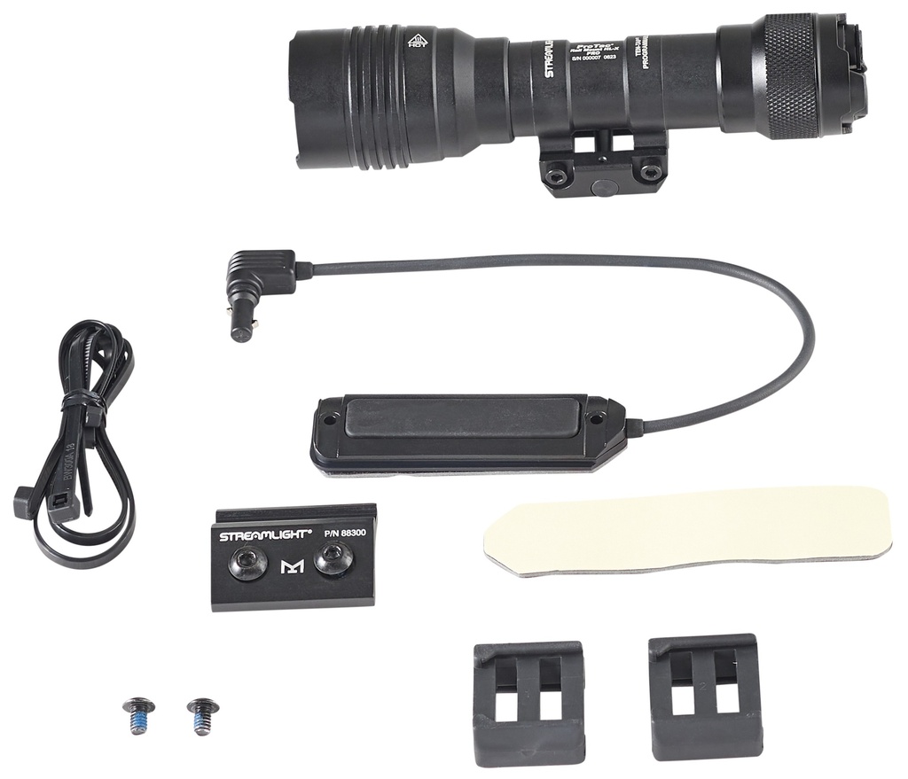 Streamlight ProTac RM HL-X Pro - Includes Jack Cap®, M-LOK® Kit, Momentary Switch, Hardware Kit, 2.5 mm Allen Wrench, (2) CR123A Batteries