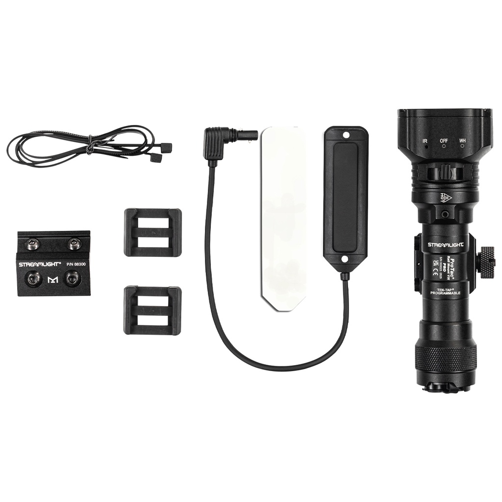 Streamlight ProTac Rail Mount VIR USB Pro - Includes Jack Cap®, M-LOK® Kit, momentary switch, hardware kit, 2.5 mm Allen Wrench, (1) SL-B26 battery pack and 101.6 cm (40 in) USB Cord - Black