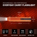 Streamlight Wedge - Includes USB-C cord and lanyard - Orange
